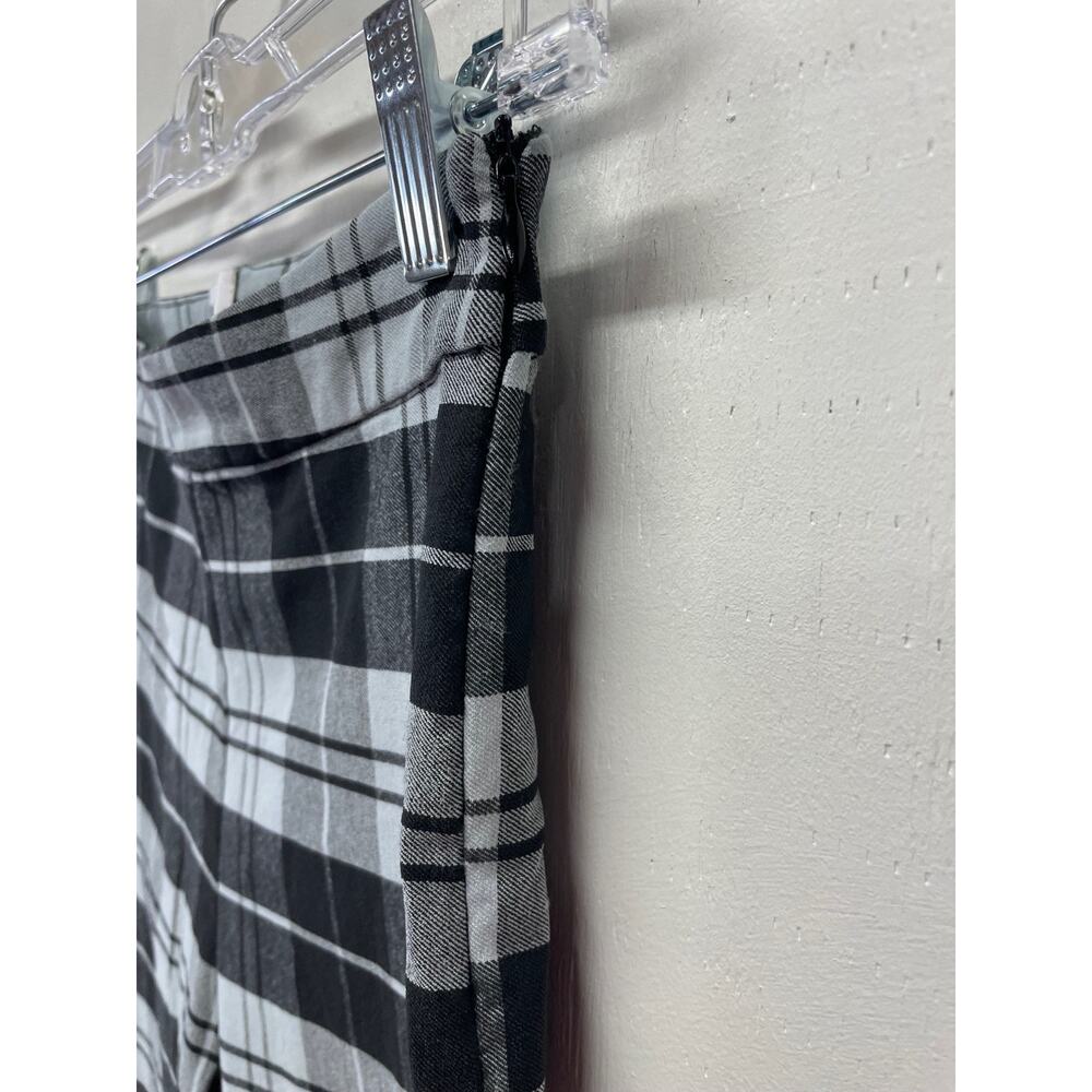 Princess Polly Euros Pants Black & Gray Plaid Size 4 Straight Leg - Picture 3 of 10